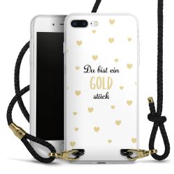 Carry Case Transparent Leder schwarz/gold