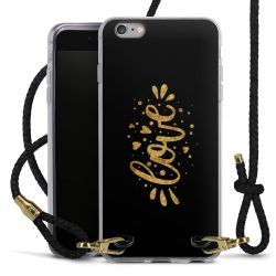 Carry Case Transparent Leather black/gold