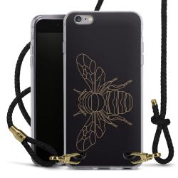 Carry Case Transparent Leather black/gold