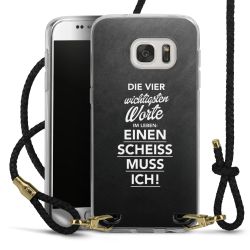 Carry Case Transparent Leder schwarz/gold