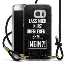 Carry Case Transparent Leder schwarz/gold