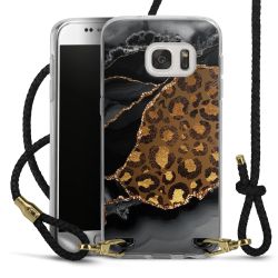 Carry Case Transparent Leather black/gold