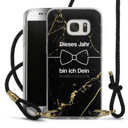 Carry Case Transparent Leder schwarz/gold