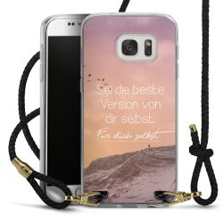 Carry Case Transparent Leder schwarz/gold