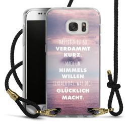 Carry Case Transparent Leder schwarz/gold