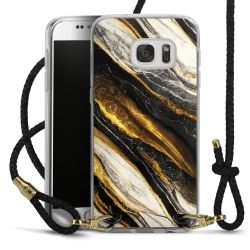 Carry Case Transparent Leather black/gold