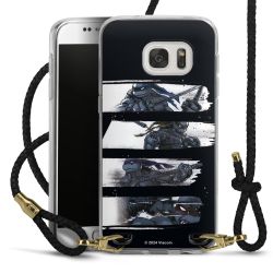 Carry Case Transparent Leather black/gold