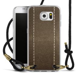 New Carry Case Transparent Leder schwarz/gold