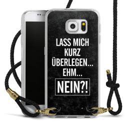 Carry Case Transparent Leder schwarz/gold