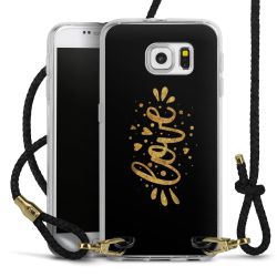 Carry Case Transparent Leather black/gold