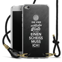 Carry Case Transparent Leder schwarz/gold