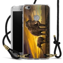 Carry Case Transparent Leather black/gold