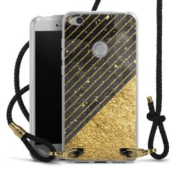 Carry Case Transparent Leather black/gold