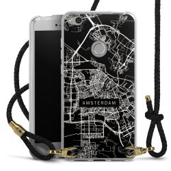 Carry Case Transparent Leather black/gold