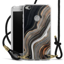 Carry Case Transparent Leather black/gold