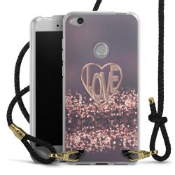 Carry Case Transparent Leather black/gold