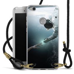 Carry Case Transparent Leather black/gold