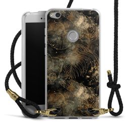 Carry Case Transparent Leather black/gold