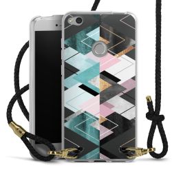 Carry Case Transparent Leather black/gold