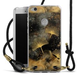 Carry Case Transparent Leather black/gold