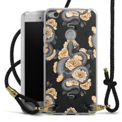 Carry Case Transparent Leather black/gold