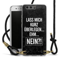 Carry Case Transparent Leder schwarz/gold