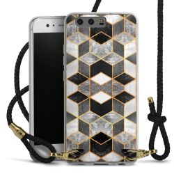 Carry Case Transparent Leather black/gold