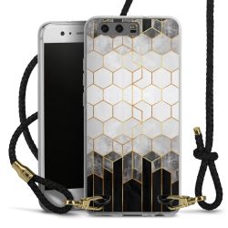 Carry Case Transparent Leather black/gold