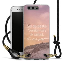 Carry Case Transparent Leder schwarz/gold