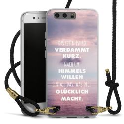 Carry Case Transparent Leder schwarz/gold