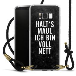 Carry Case Transparent Leder schwarz/gold