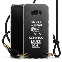 Carry Case Transparent Leder schwarz/gold