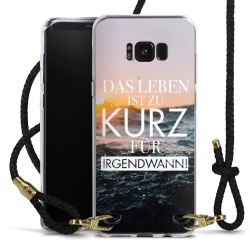 Carry Case Transparent Leder schwarz/gold