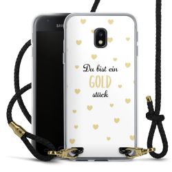 Carry Case Transparent Leder schwarz/gold