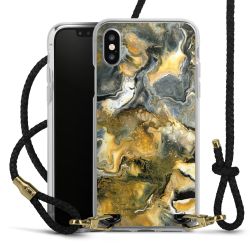 Carry Case Transparent Leather black/gold