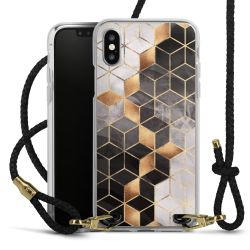 Carry Case Transparent Leather black/gold