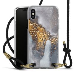 Carry Case Transparent Leather black/gold