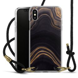 Carry Case Transparent Leather black/gold