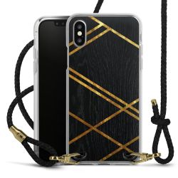 Carry Case Transparent Leather black/gold