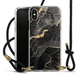 Carry Case Transparent Leather black/gold