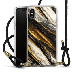 Carry Case Transparent Leather black/gold