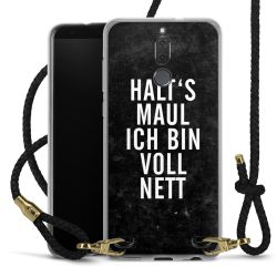 Carry Case Transparent Leder schwarz/gold