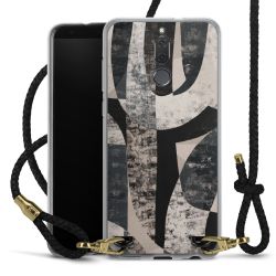 Carry Case Transparent Leder schwarz/gold