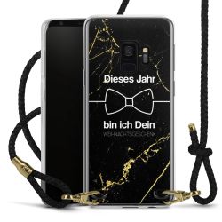 Carry Case Transparent Leder schwarz/gold