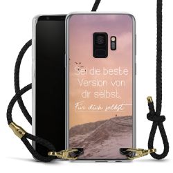 Carry Case Transparent Leder schwarz/gold