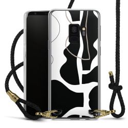 Carry Case Transparent Leather black/gold