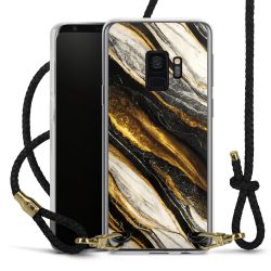 New Carry Case Transparent Leder schwarz/gold