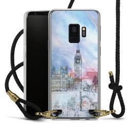 Carry Case Transparent Leather black/gold