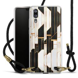 Carry Case Transparent Leather black/gold