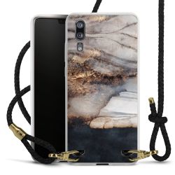 Carry Case Transparent Leather black/gold